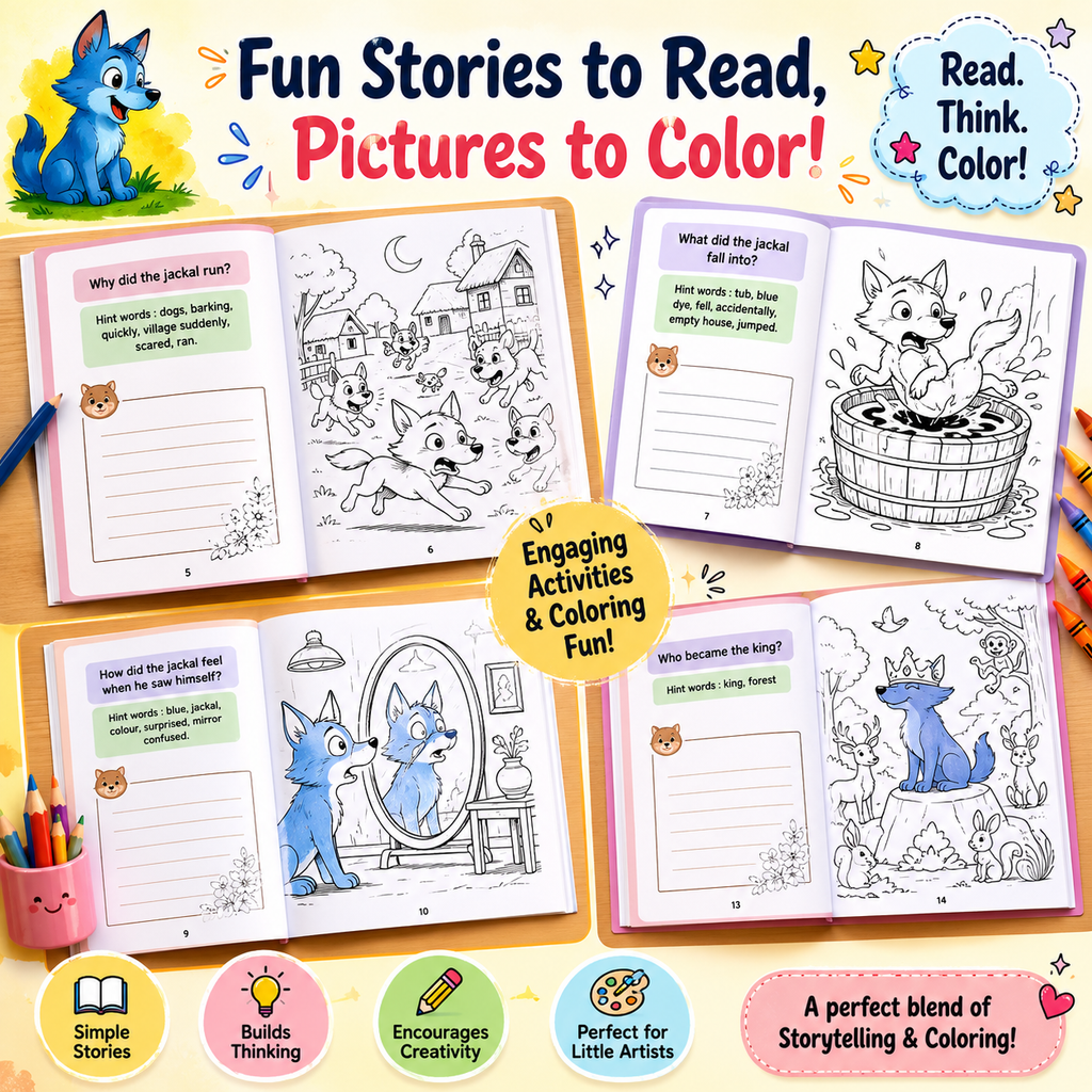 The Blue Jackal - Coloring Tale