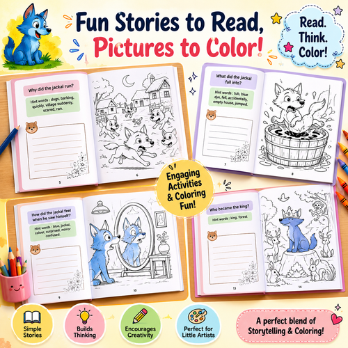 The Blue Jackal - Coloring Tale